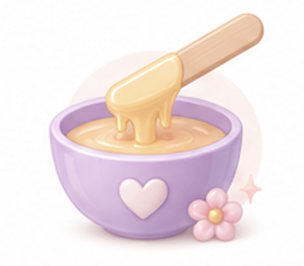 Ilustración de depilación con cera Glowli Studio